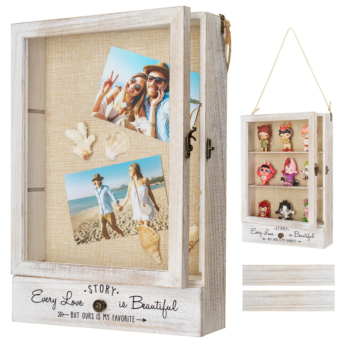AW BRIDAL shadow box with deep display highlights cherished memories in a stylish showcase.