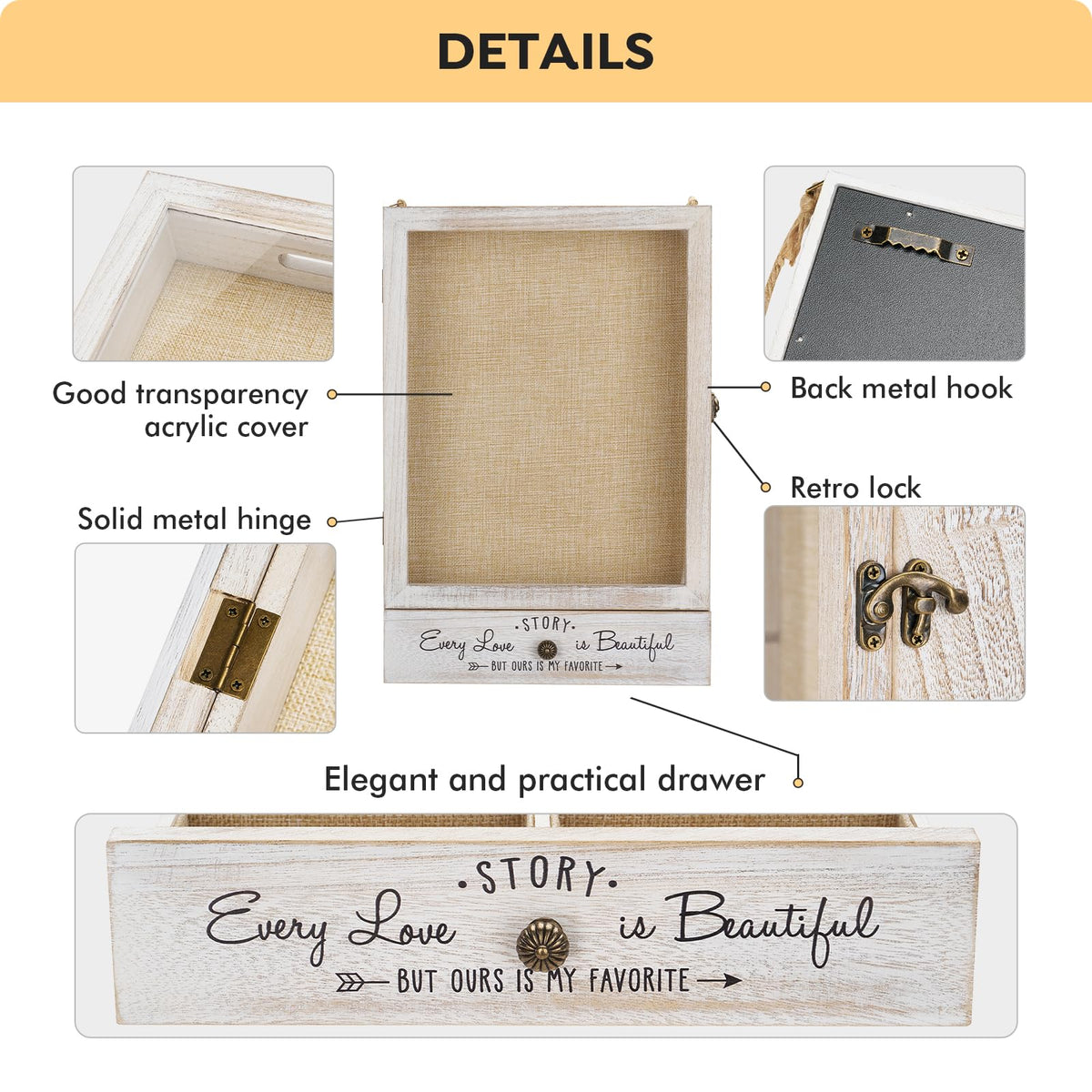AW BRIDAL paulownia wood frame adds natural warmth to any room.