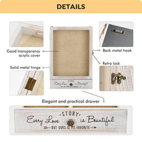 AW BRIDAL paulownia wood frame adds natural warmth to any room.