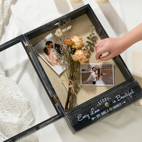 AW BRIDAL table-display shadow box ideal for anniversaries and memories