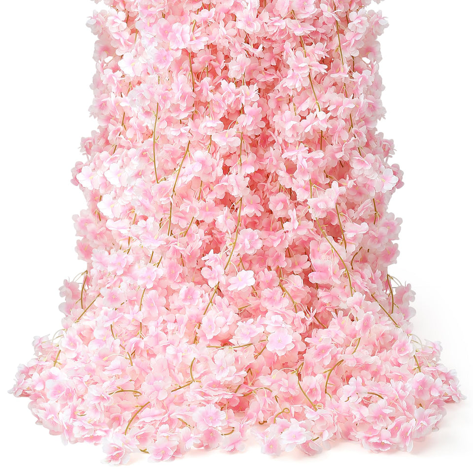 AWARDSEN cherry blossom vine 6-strip display ready for spring decor