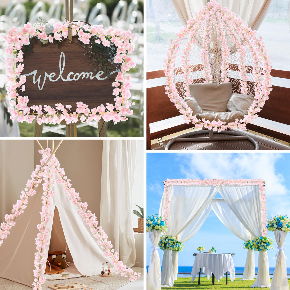 AWARDSEN wedding cherry blossom garland for ceremonies and backdrops