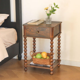 AWASEN nightstand assembly process showing numbered parts