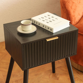 AWASEN Nightstand drawer size 6.3 inches deep by 14.6 wide by 10.3 inches high for storage.