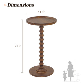 AWASEN nightstand alternative with walnut legs adds warm storage.