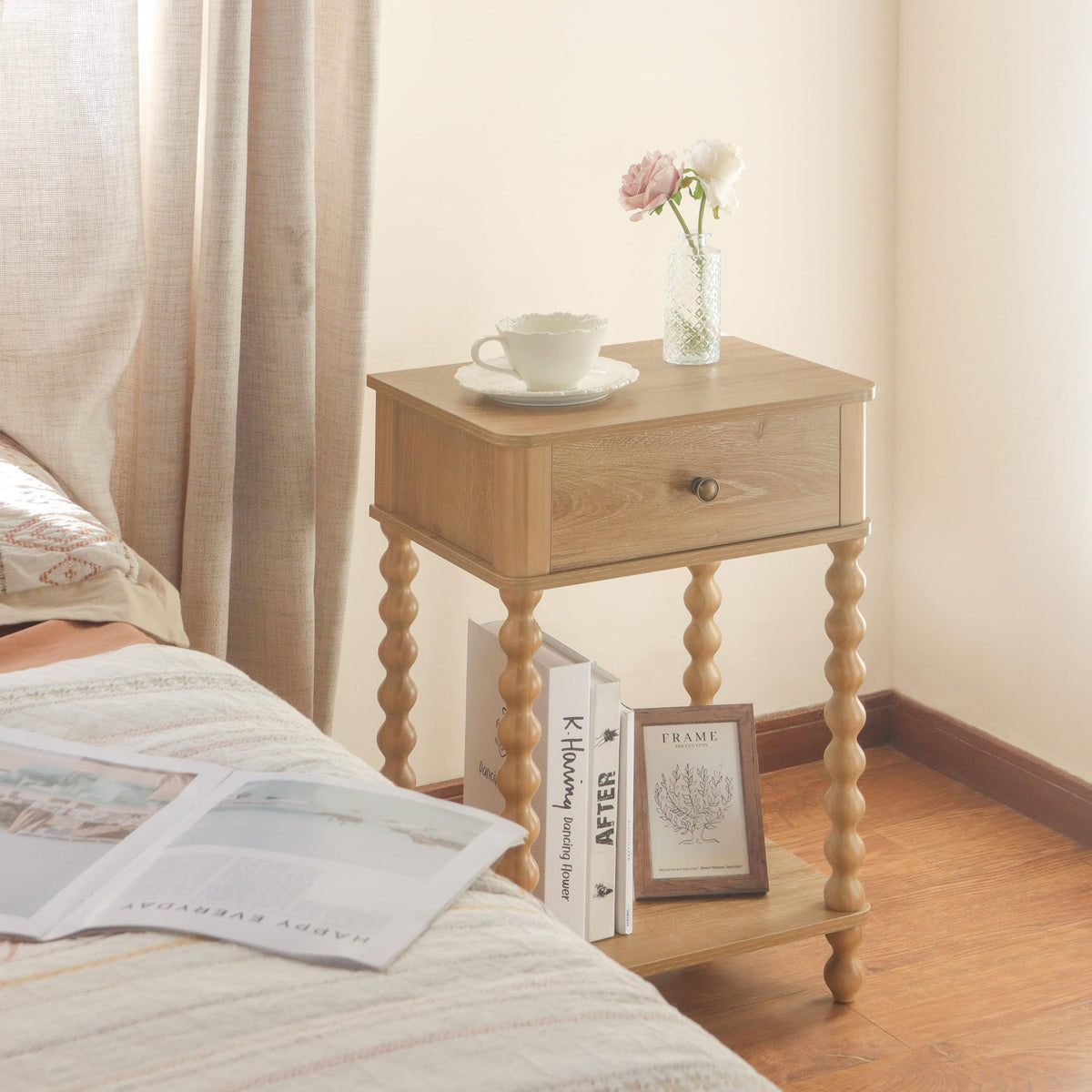 AWASEN protective coating preserves the wood look while guarding against spills