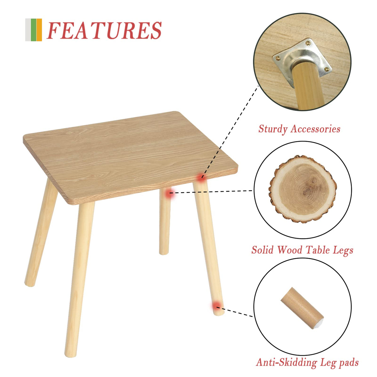 AWASEN side table in a living room setup for extra surface.