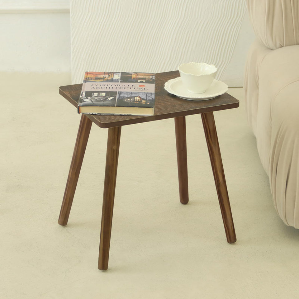 AWASEN side table with solid wood top, ideal for living room storage.