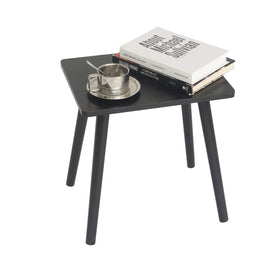 AWASEN side table top view in black, ideal for compact spaces