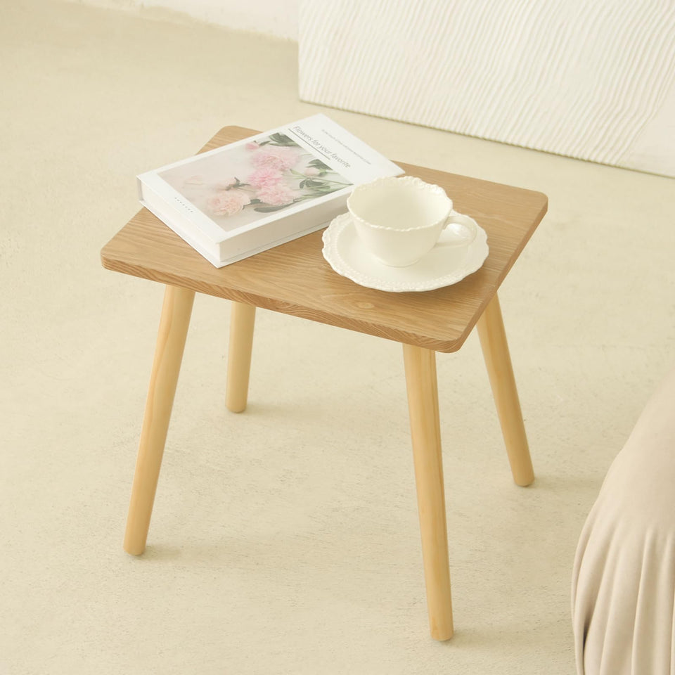 AWASEN side table top view with smooth finish ideal for compact spaces.