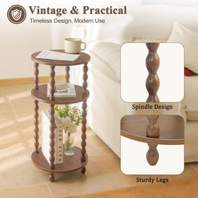 AWASEN end table with solid wood legs illustrates sturdy, stable design.