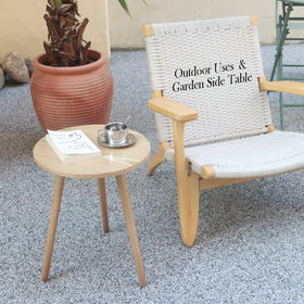 AWASEN round accent table complements simple, vogue, and bohemian styles.