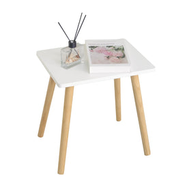 AWASEN side table with white top in a compact living space for quick access