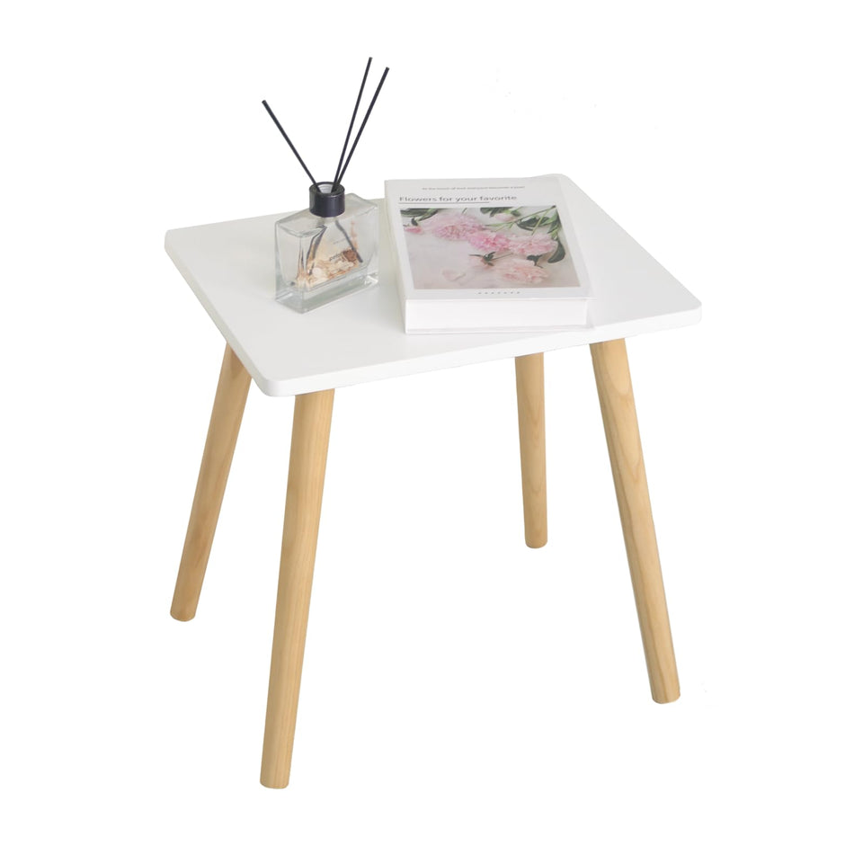 AWASEN side table with white top in a compact living space for quick access