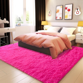Awaytail care-friendly rug being wiped for easy cleaning.