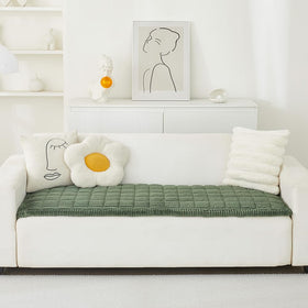 Awjcsv couch cover with non-slip bottom stays in place
