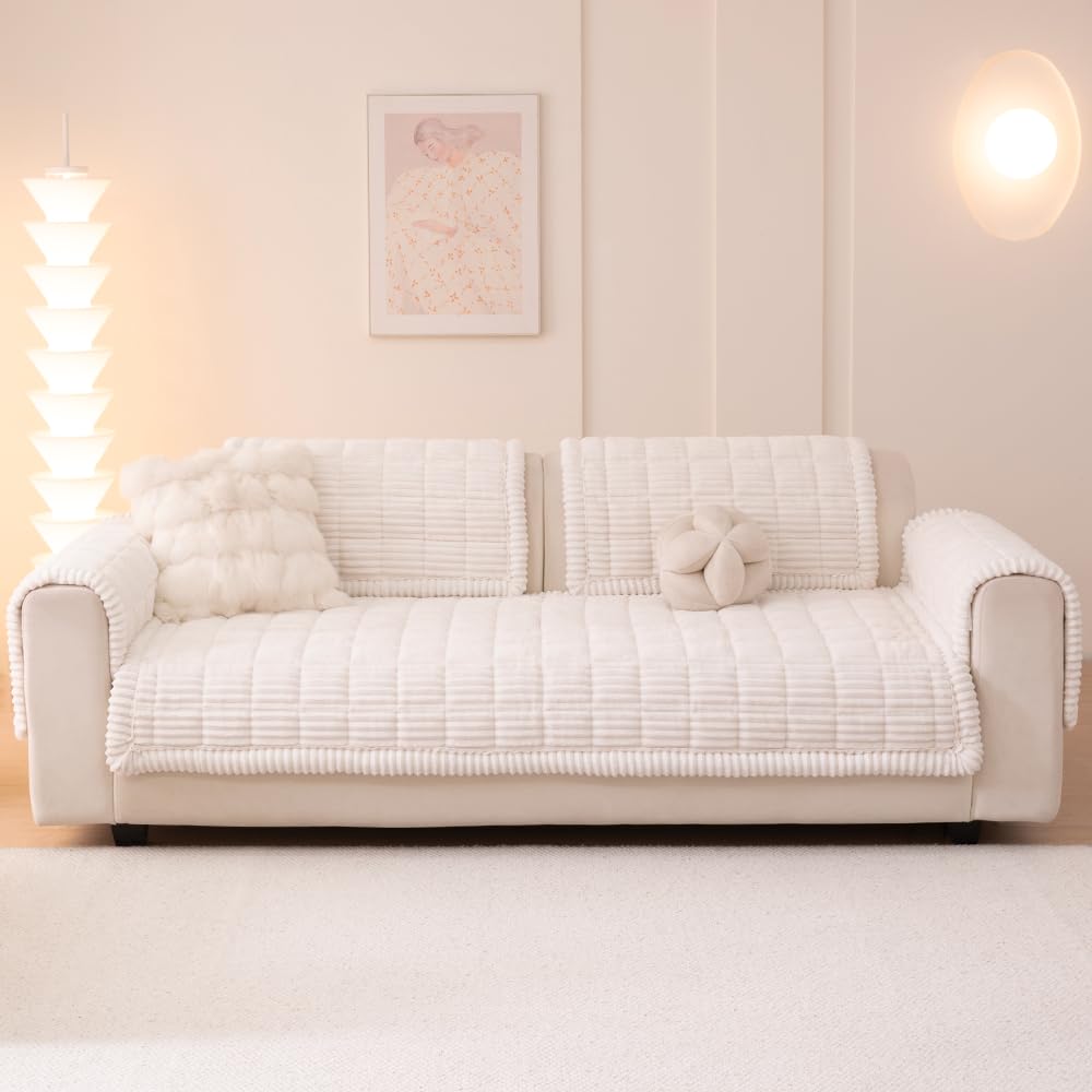 Non-slip silicone particles secure the Awjcsv cover on the sofa