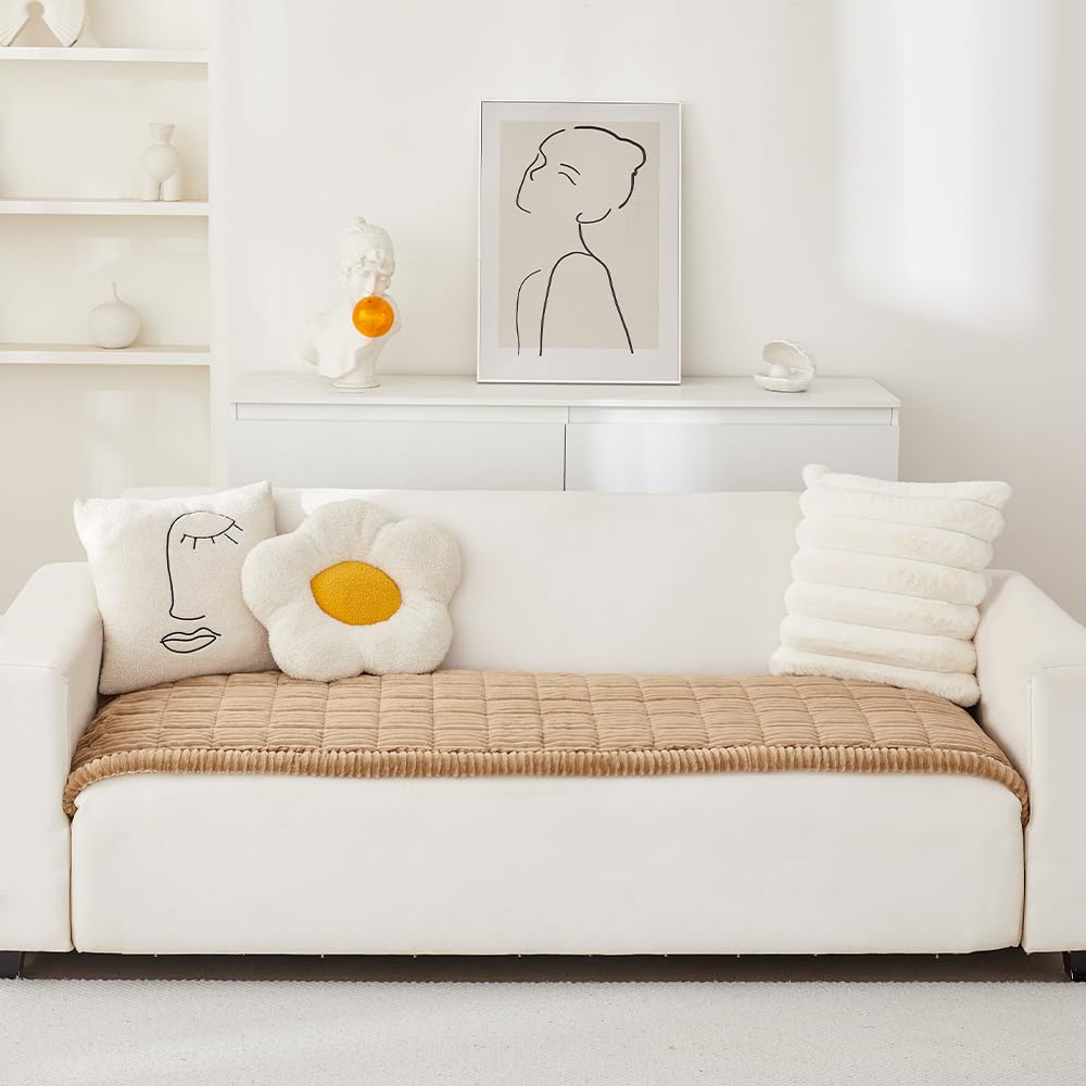 Awjcsv plush fabric close-up shows soft texture and cozy feel.