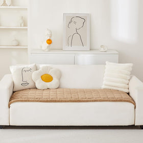 Awjcsv plush fabric close-up shows soft texture and cozy feel.