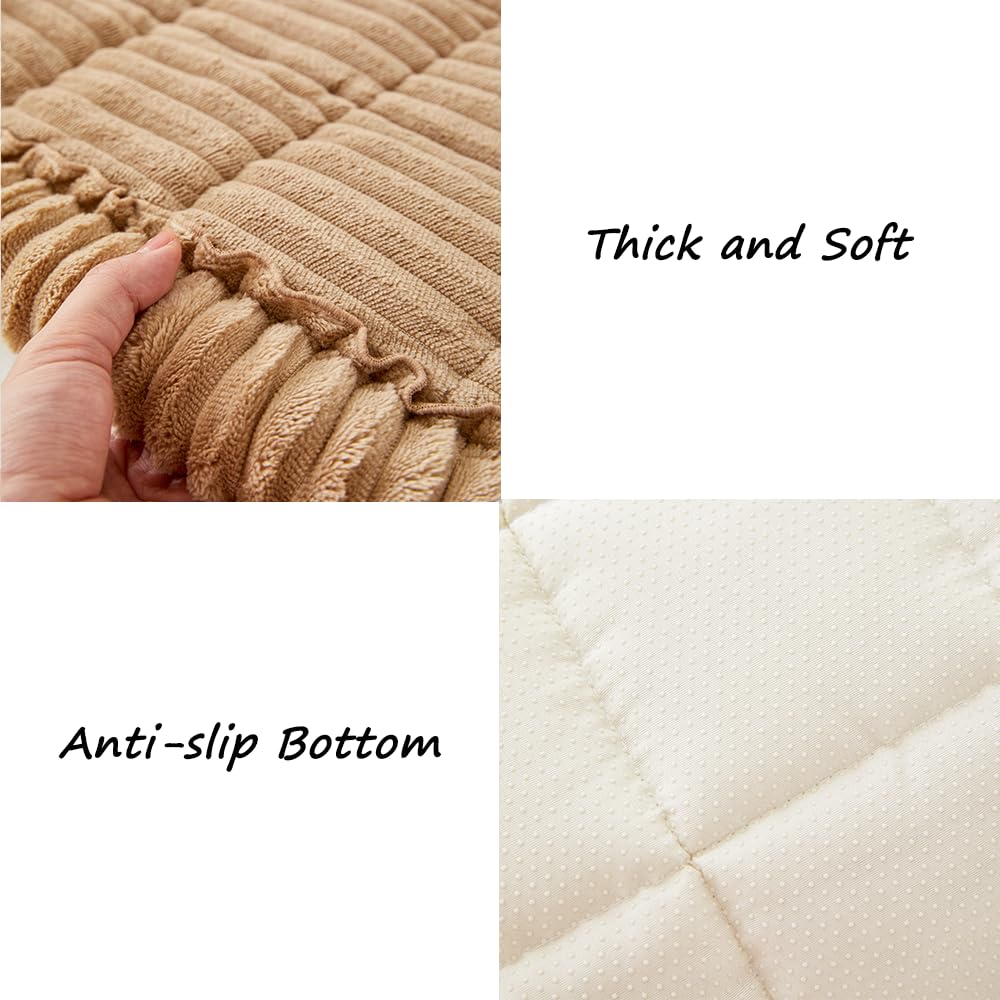 Awjcsv three-cushion sofa fit demonstrates versatile coverage for a larger sofa.