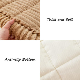 Awjcsv three-cushion sofa fit demonstrates versatile coverage for a larger sofa.