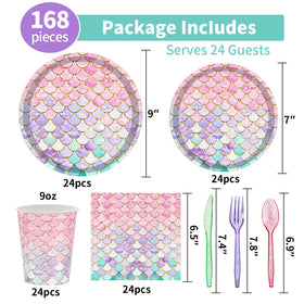 AWLZJZQA mermaid dessert plates; colorful accents perfect for sweet party treats.