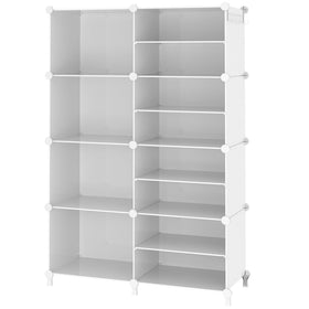 AWTATOS 8-cube closet organizer front view showing modular shelving for clothes and toys.
