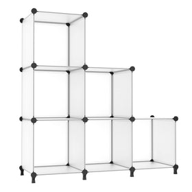 AWTATOS closet organizer with 6-cube stackable shelves provides modular storage.