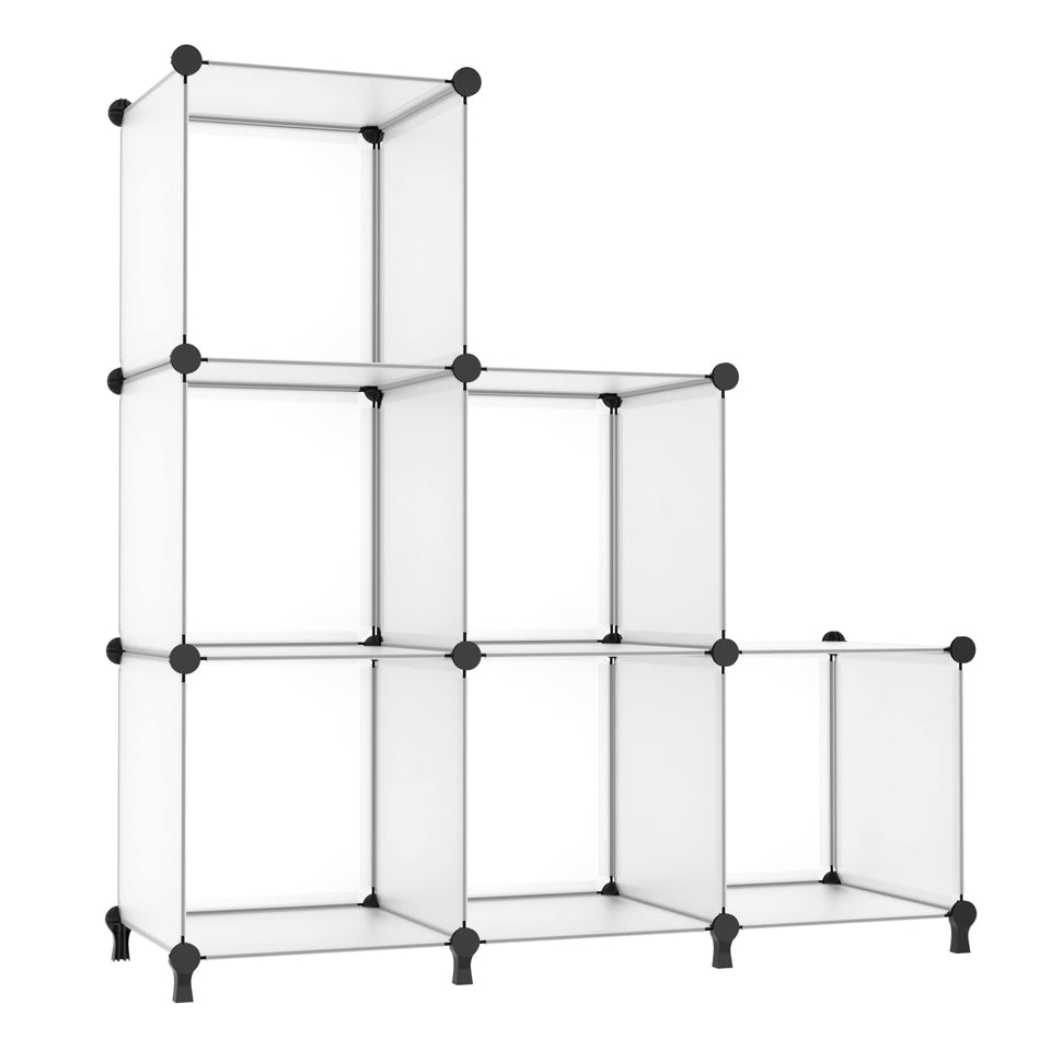 AWTATOS closet organizer with 6-cube stackable shelves provides modular storage.