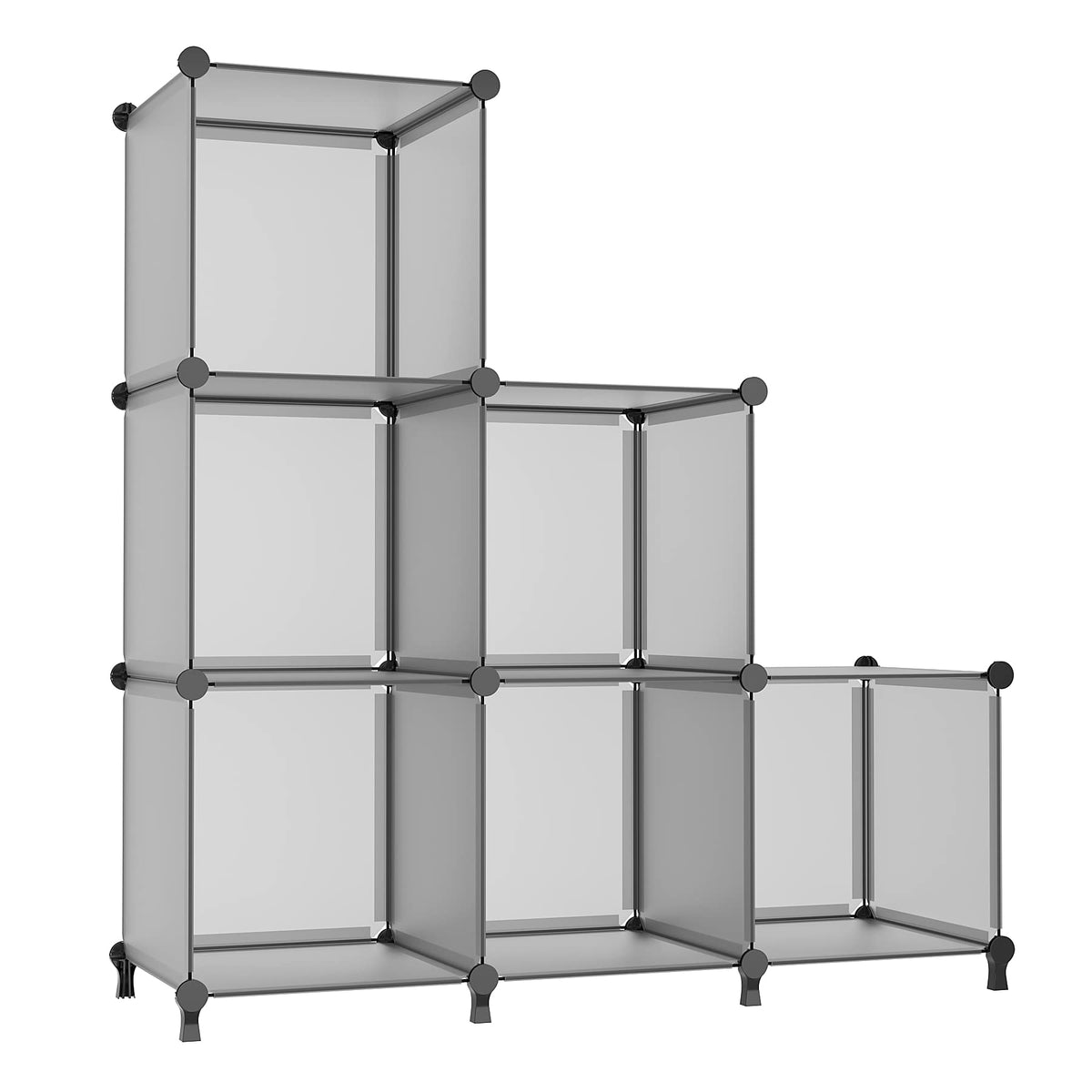AWTATOS cube storage six-cube assembly with sturdy interlocking panels.