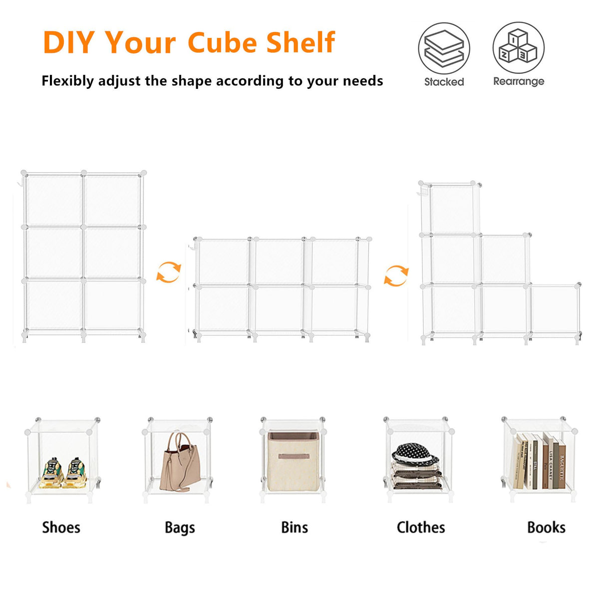 AWTATOS cube storage ABS connector lock reinforcing stability