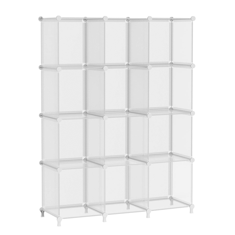 AWTATOS Cube Storage Assembly Step 1 demonstrates modular panels for fast DIY setup.