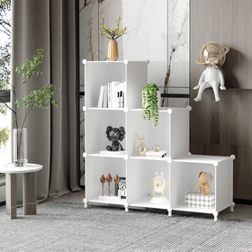 AWTATOS white cube shelves stacked for flexible closet organization.