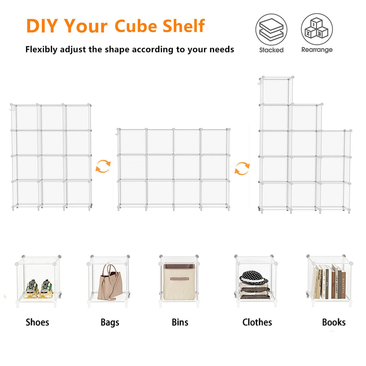 AWTATOS Cube Storage Books and Supplies keeps books accessible.