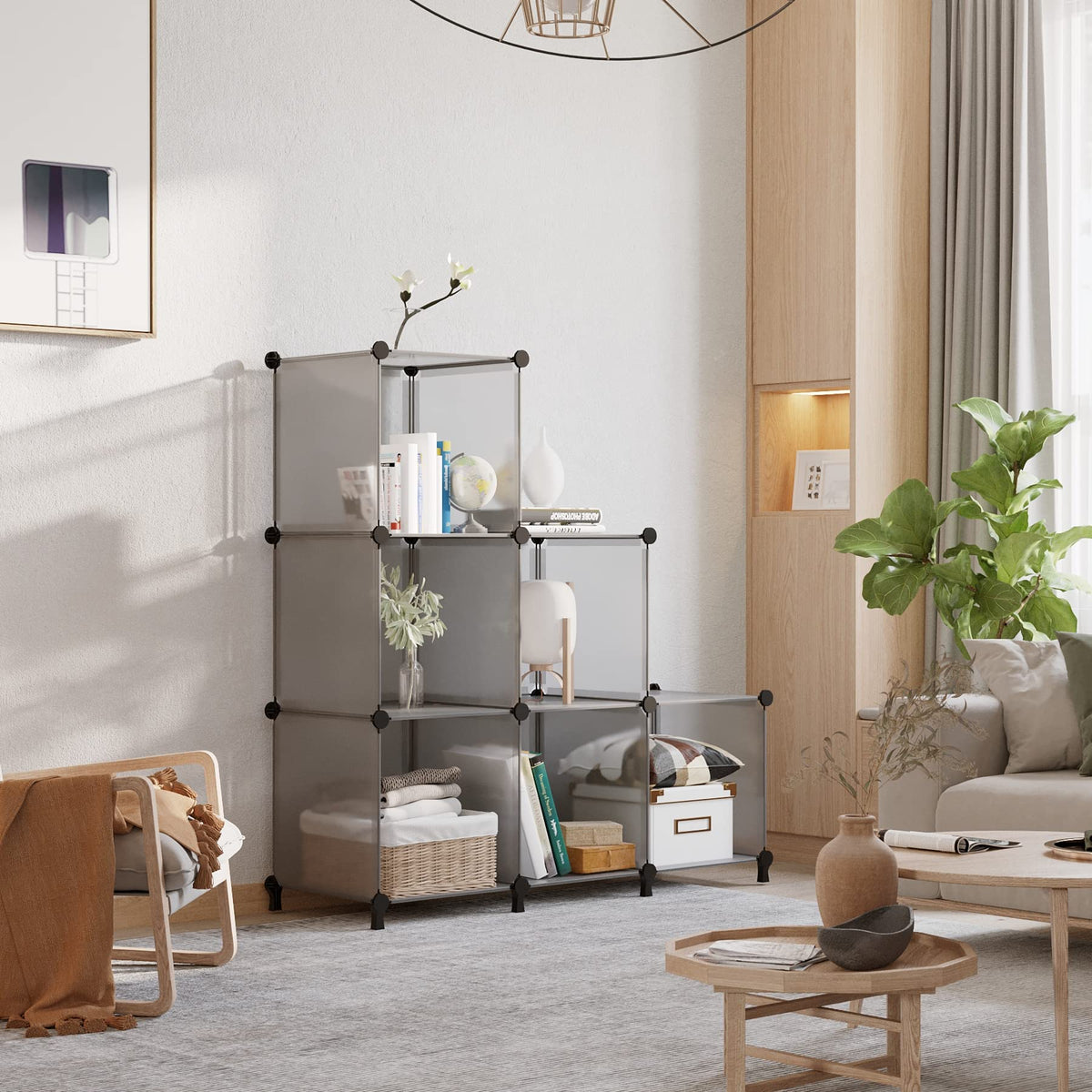 AWTATOS cube storage DIY layout demonstrates versatile stacking options.