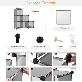 AWTATOS cube storage interlocking connectors enable quick assembly.