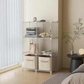 AWTATOS cube storage stackable shelves in a room layout