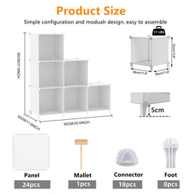 AWTATOS six-cube organizer displaying sturdy build for durable home storage.