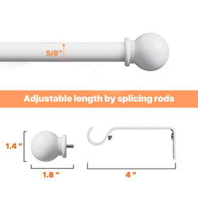 AWUIUNIE wall-mounted curtain rod installation showing quick mounting hardware.