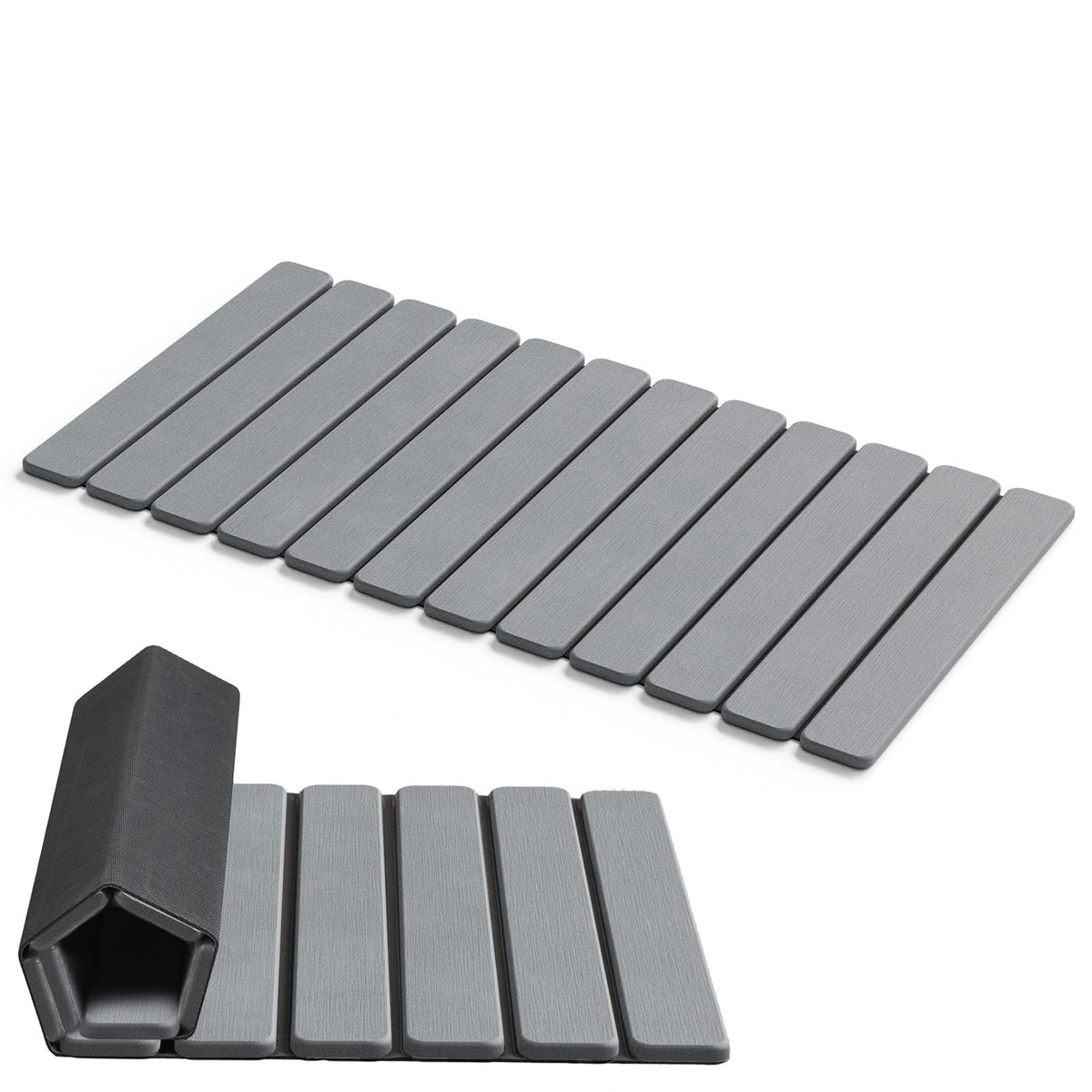 AWW Foldable Stone Bath Mat with quick-dry surface ideal for busy bathrooms.