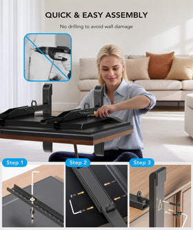 AX WABER table top TV stand maximum load 150 lbs supports larger TVs.