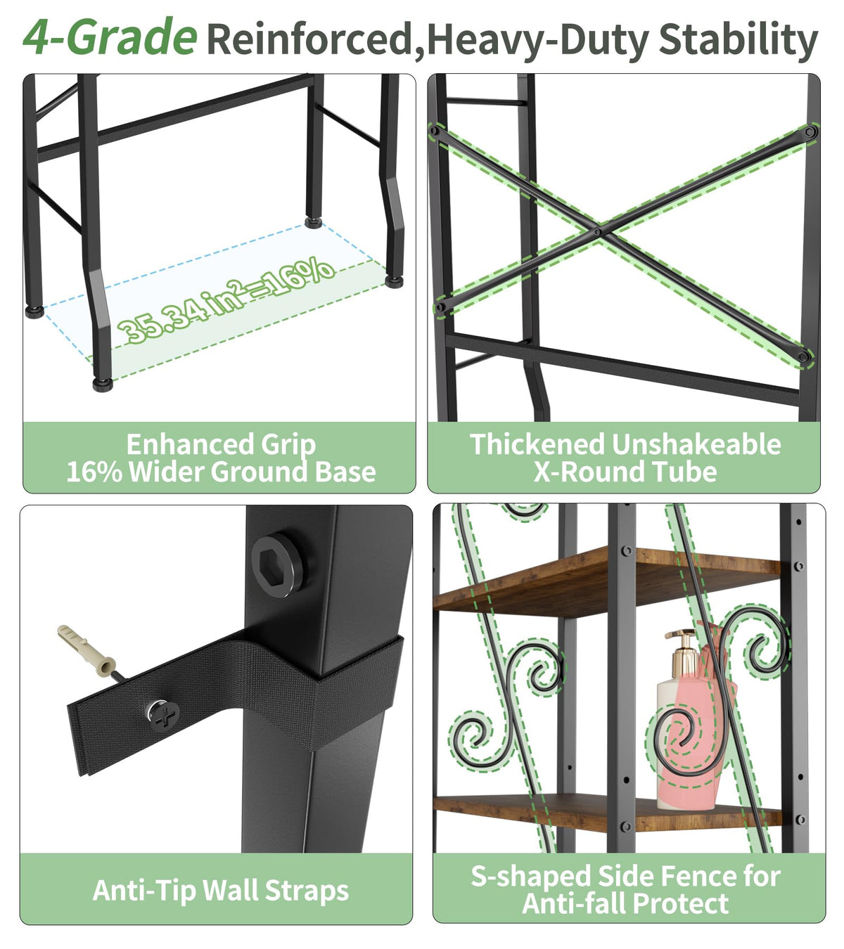 Axdtvoz anti-tip wall straps secure the unit.