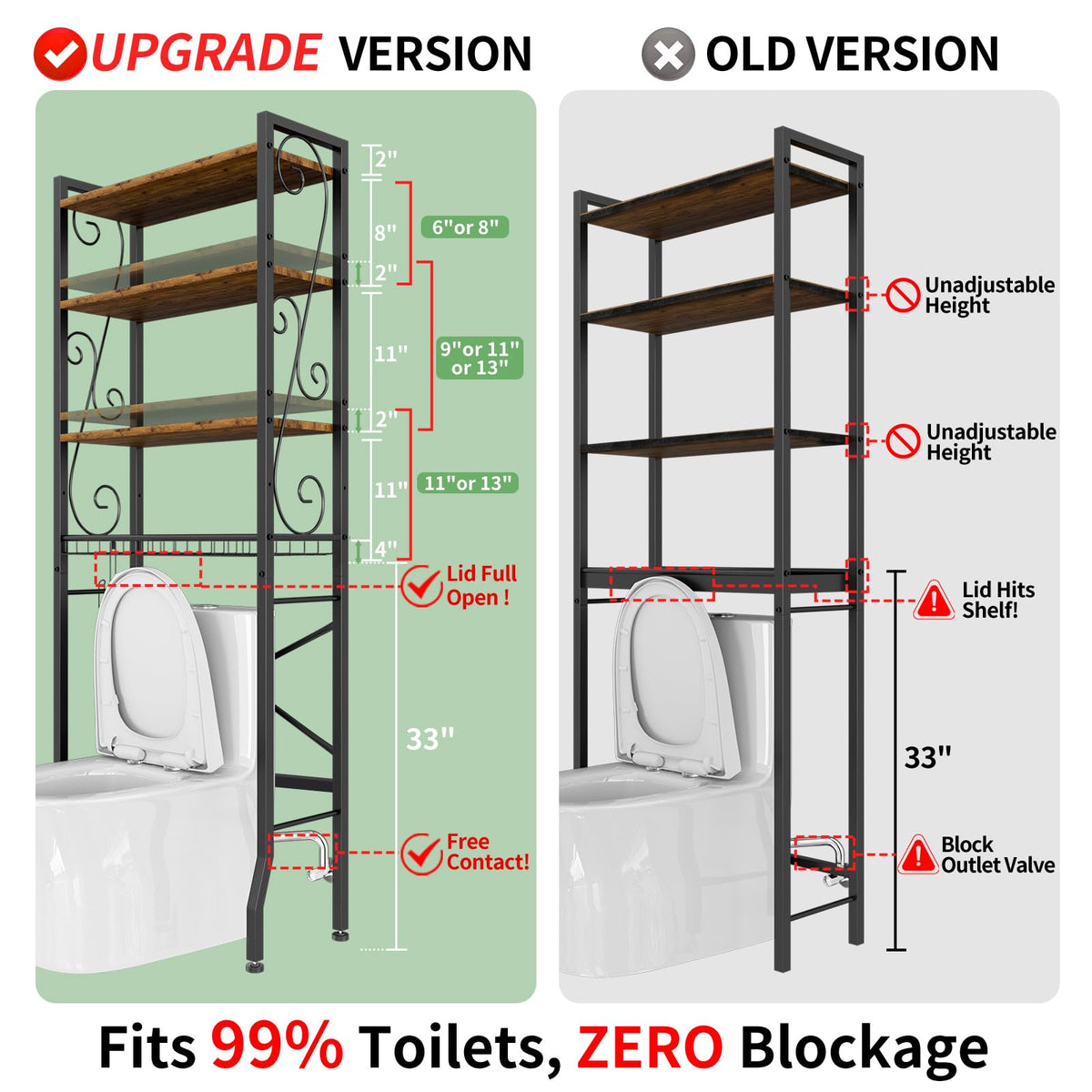 Axdtvoz wooden shelves adjustable for flexible storage.