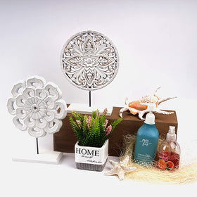 AXEARTE flower detail carving adds handcrafted texture to spaces