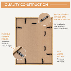 Axeman oak frame blends with furniture while showcasing memories.