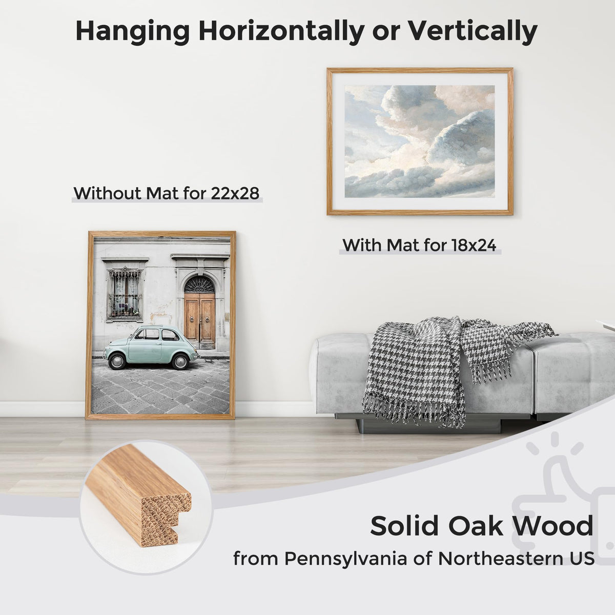 Axeman 18x24 mat-ready display demonstrates layout flexibility for photos.