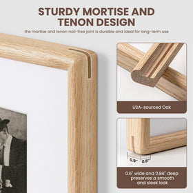 Axeman mortise and tenon joinery close-up demonstrates sturdy construction.