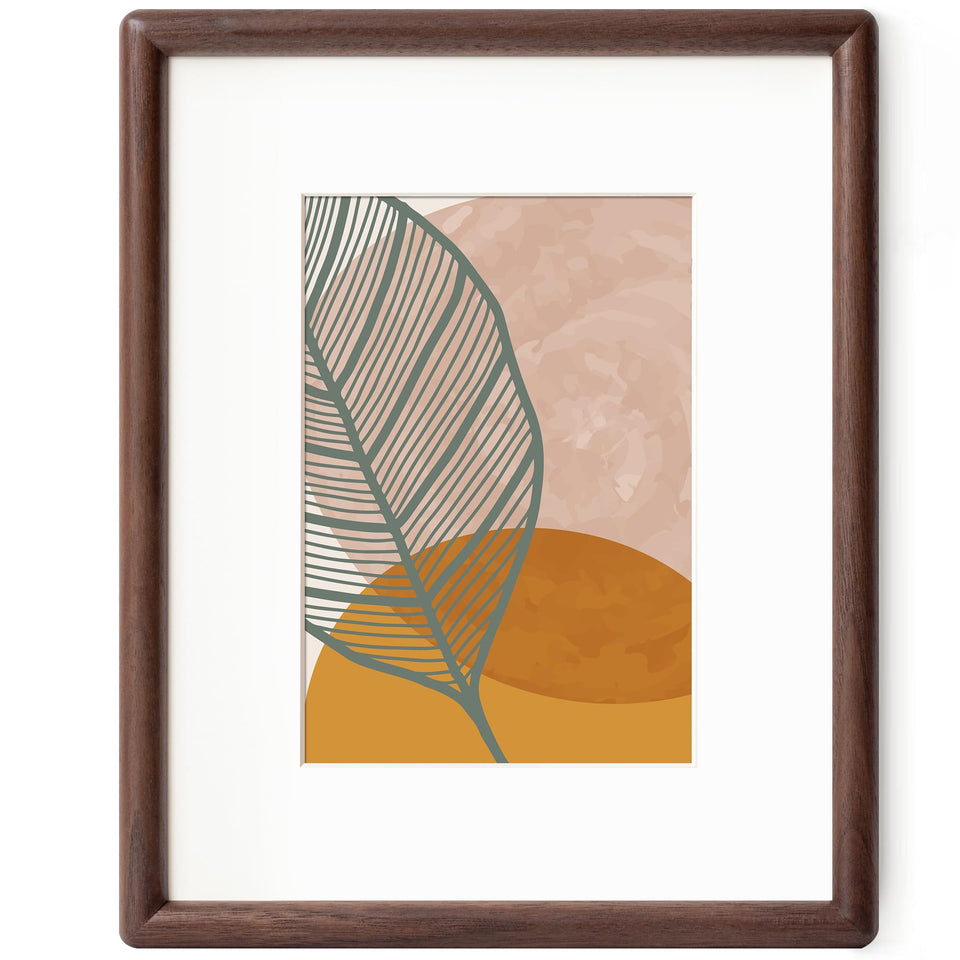 Axeman 8x10 walnut frame with rounded corners and 5x7 mat, ideal for cherished memories.