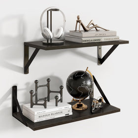 Axeman floating shelves on wall display maximizing space and style for living rooms