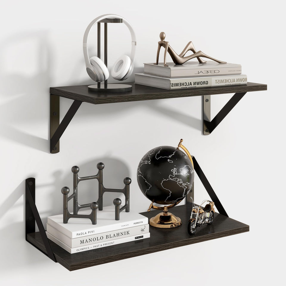 Axeman floating shelves on wall display maximizing space and style for living rooms